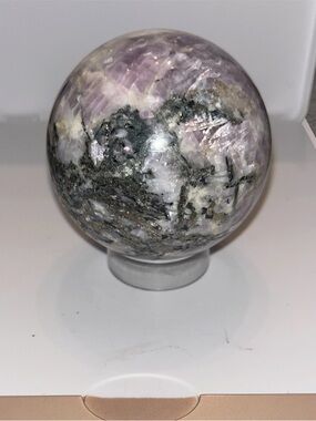 59mm Kunzite/Pyrite Sphere